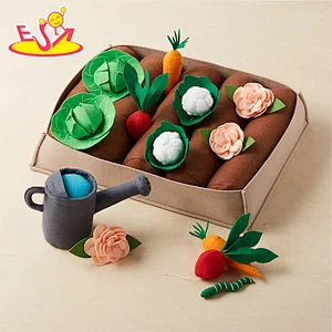 Educational Garden Farm Pretend Play Soft Felt Vegetable Toy Set For Kids W10D700